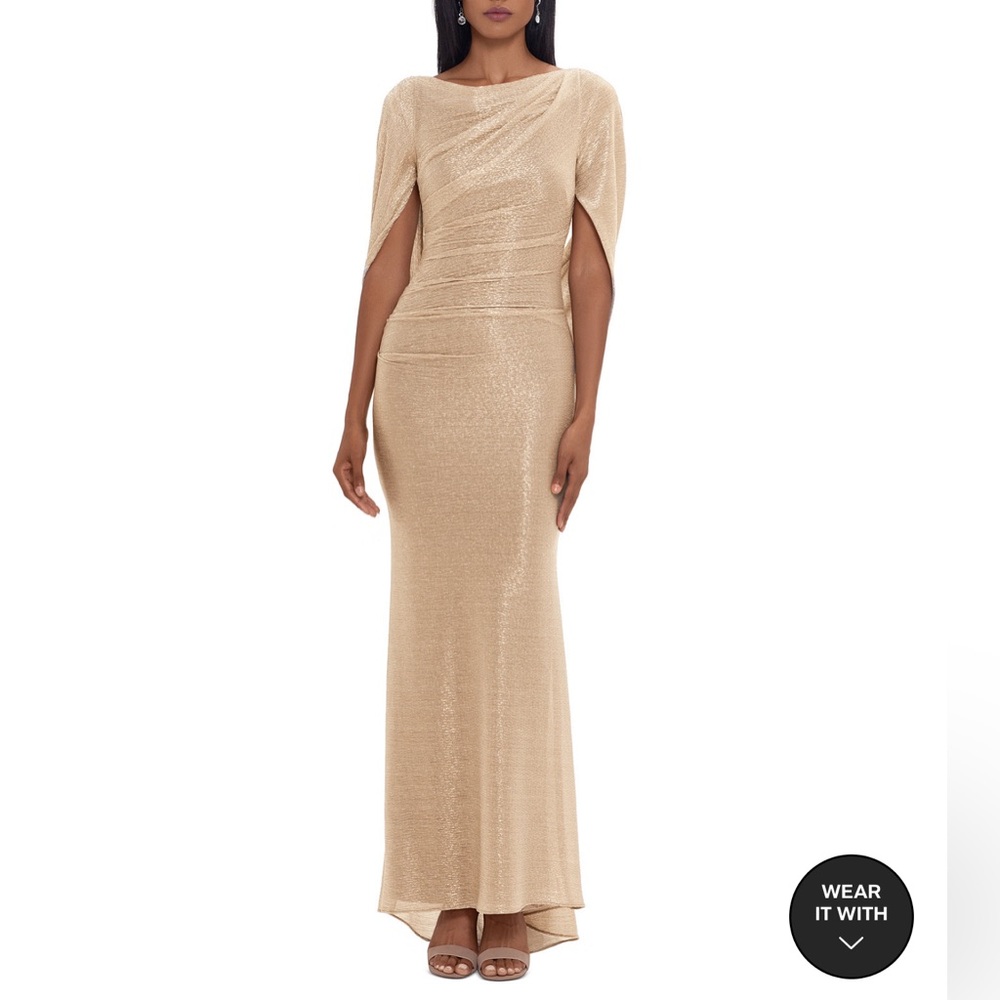 Betsy & Adam Gold dress